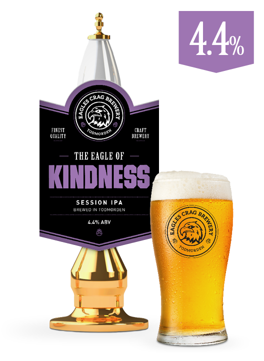 Craft beer cask and pint of The Eagle of Kindness